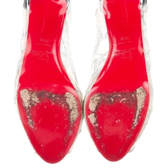 Christian Louboutin Very Lace Peep Toe Platform - Picture 7 of 8